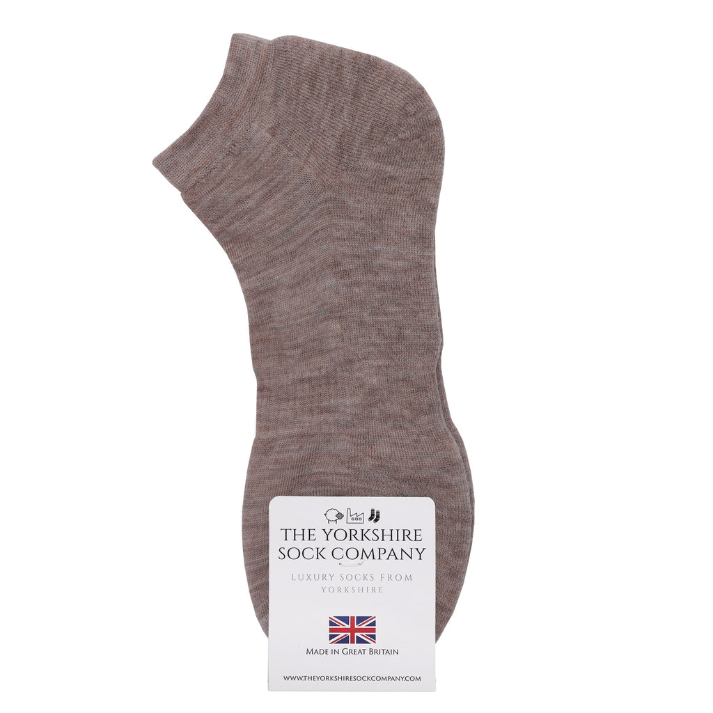 Ashville Pro Merino Mens Trainer Sock - Cushioned Sole - 6 Pair Mixed Bundle