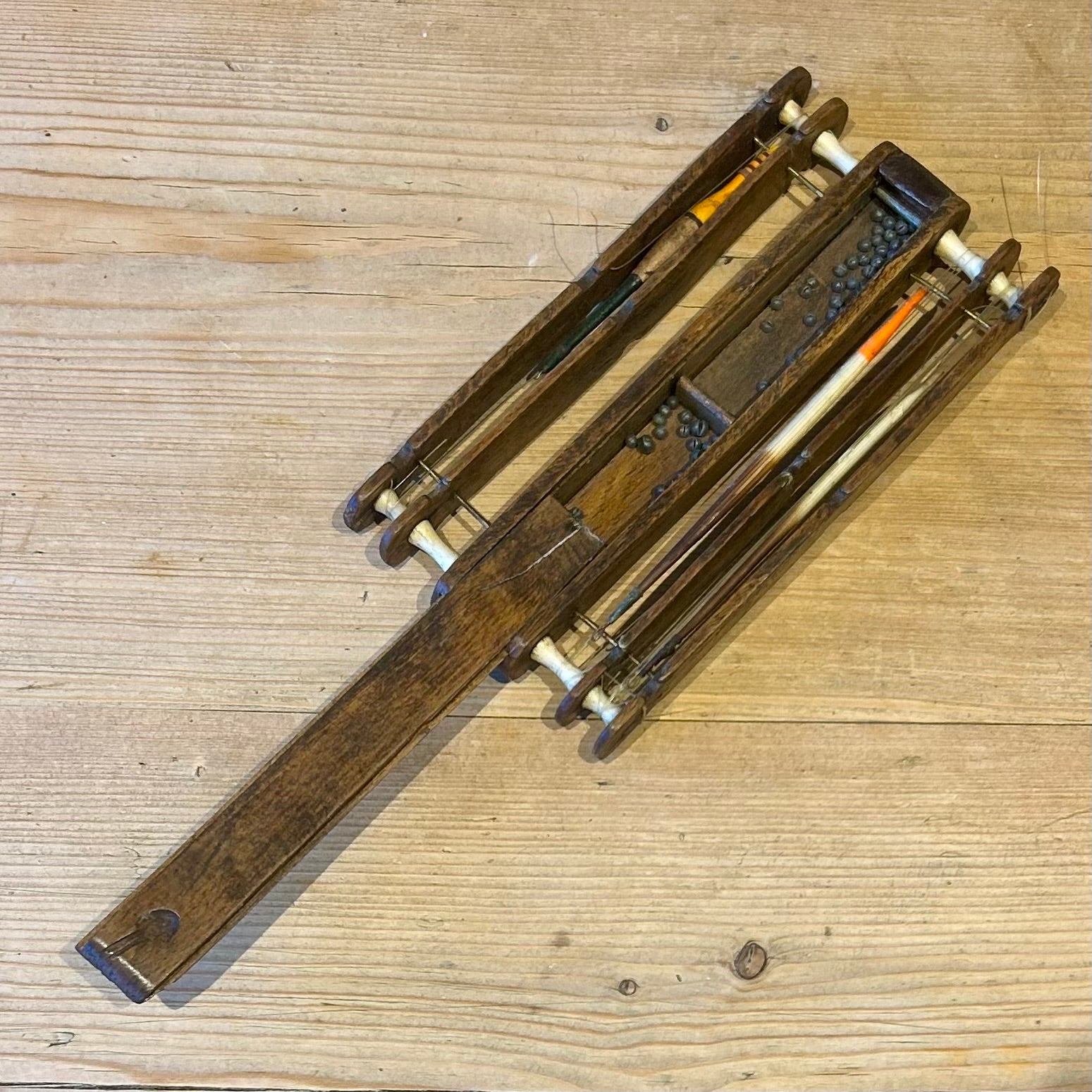 Victorian Hardwood and Bone Fishing Float Winder