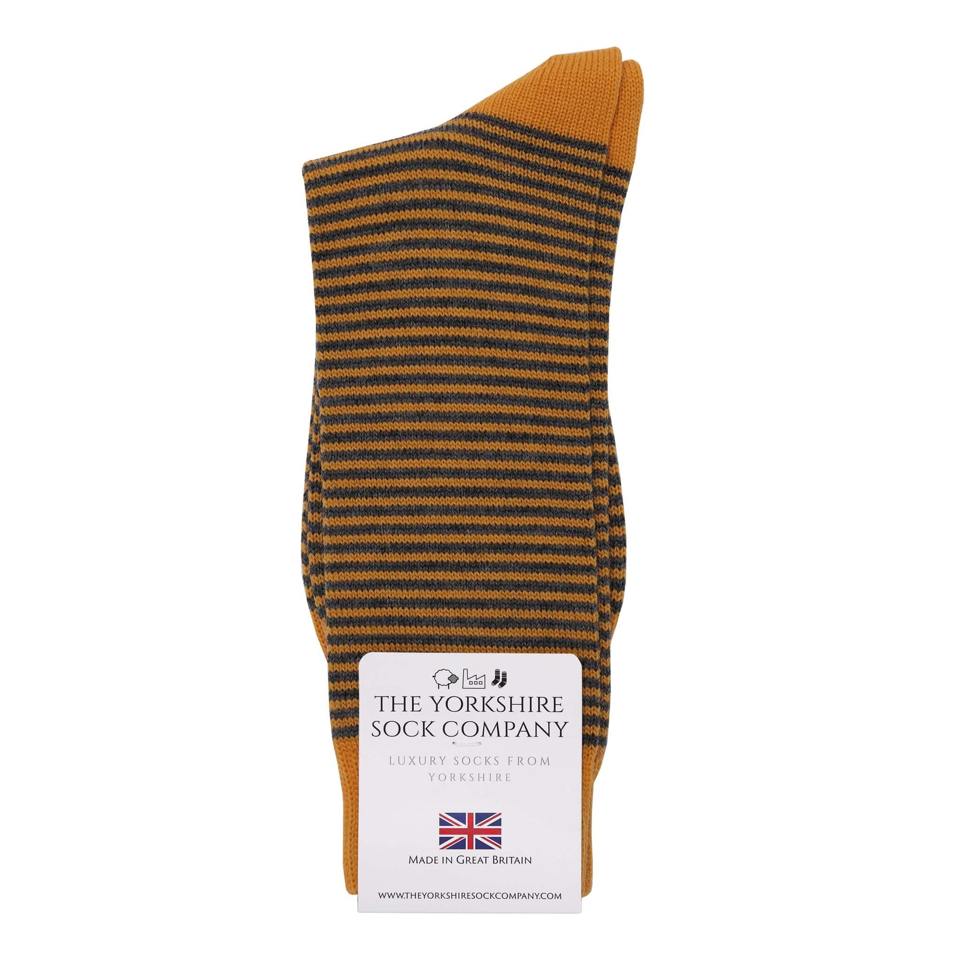 Harewood Fine Stripe Luxury Merino Everyday Socks - 4 Pair Bundle
