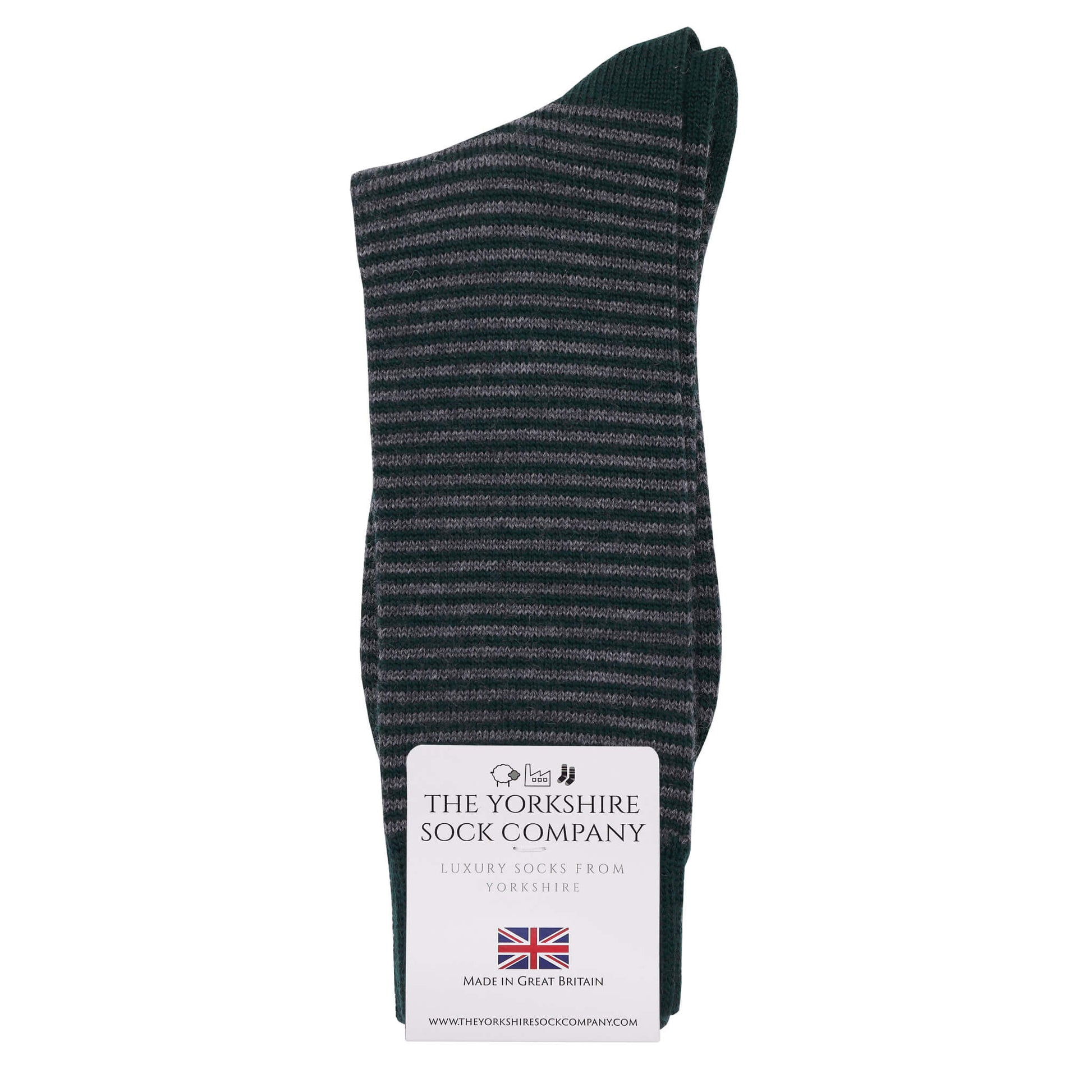 Harewood Fine Stripe Luxury Merino Everyday Socks - 4 Pair Bundle