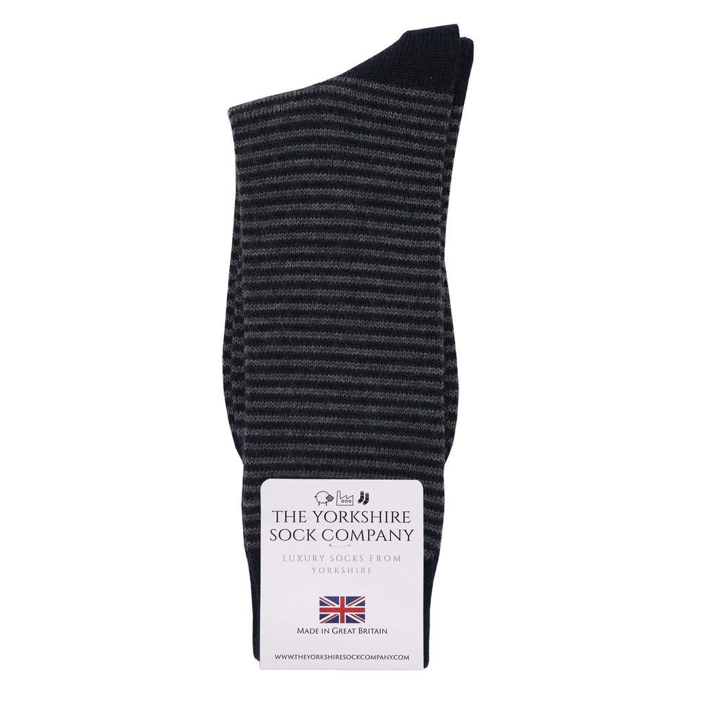 Harewood Fine Stripe Luxury Merino Everyday Socks - 4 Pair Bundle (2)