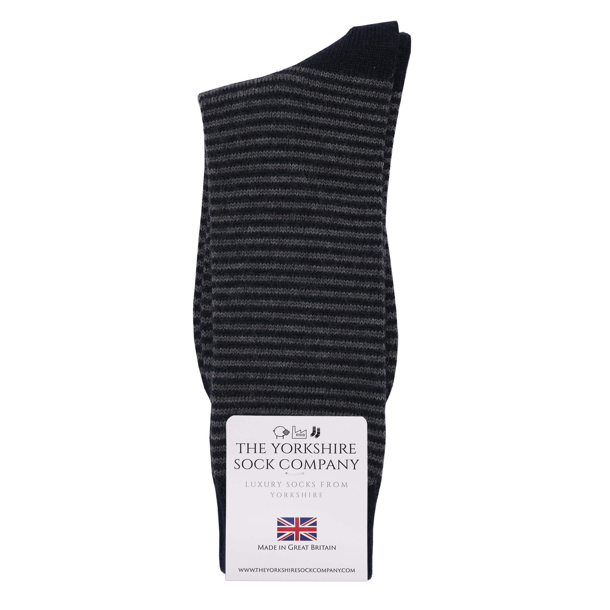 Harewood Fine Stripe Luxury Merino Everyday Socks - 4 Pair Bundle (2)