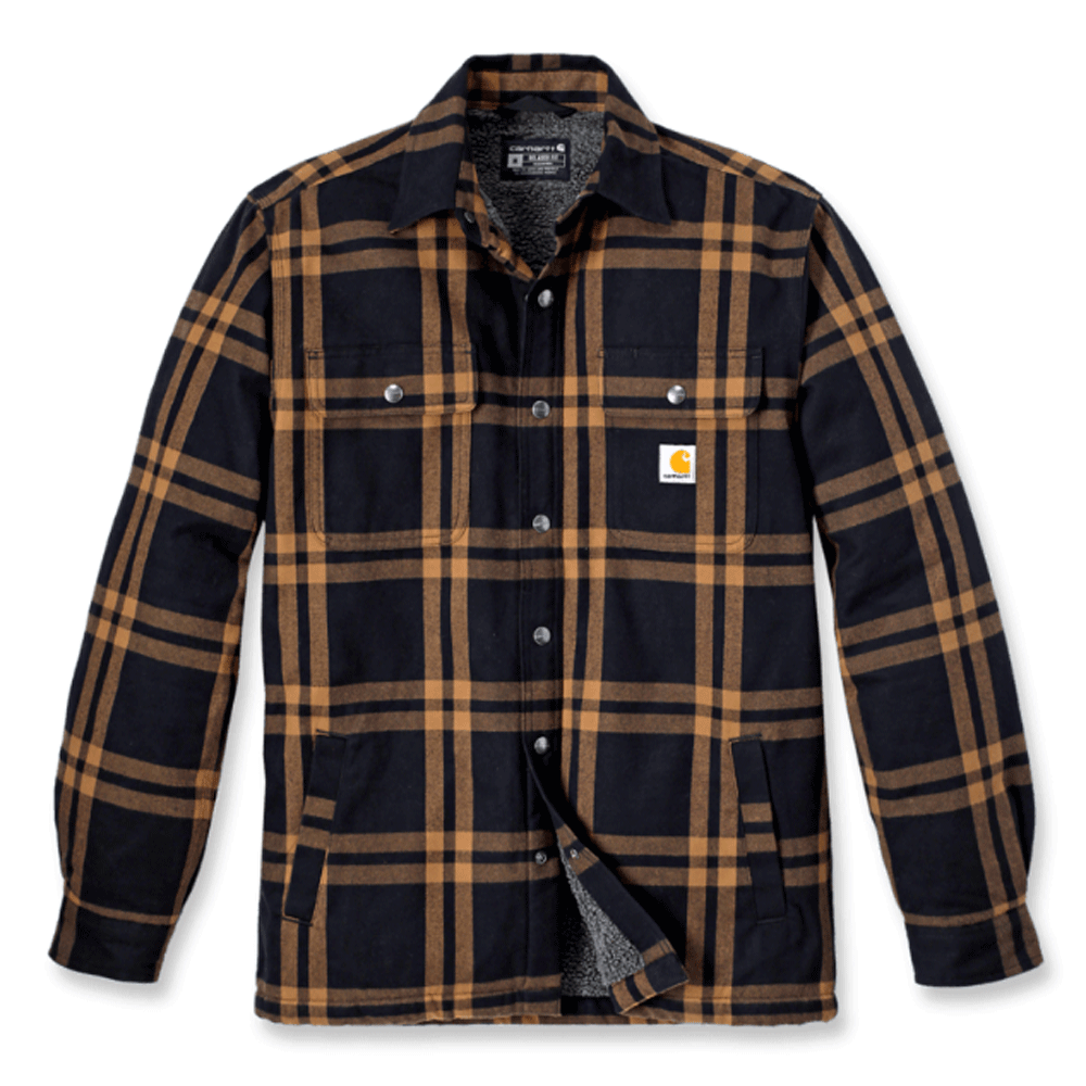 Carhartt Relaxed Fit Flannel Sherpa Lined Shirt Jacket