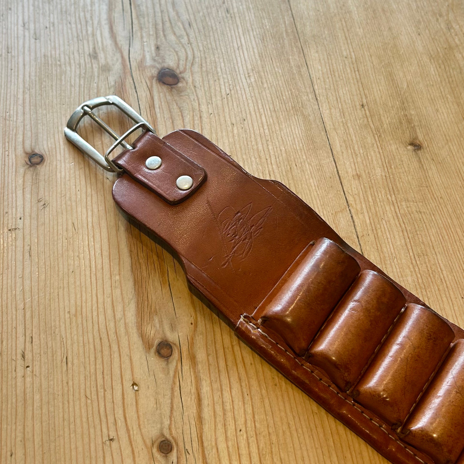 Preloved Leather Cartridge Belt (33”–40.5”) 12 Gauge