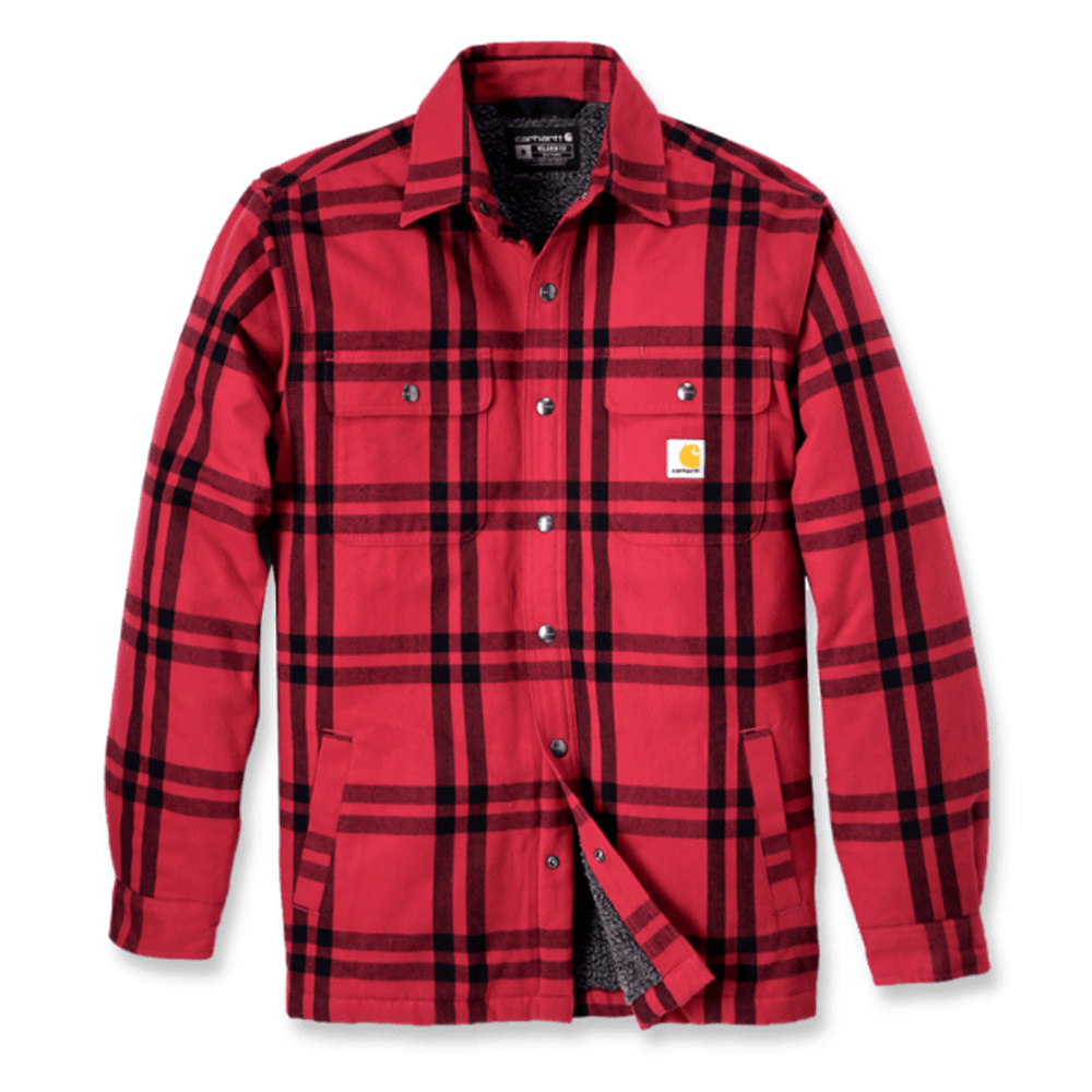 Carhartt Relaxed Fit Flannel Sherpa Lined Shirt Jacket