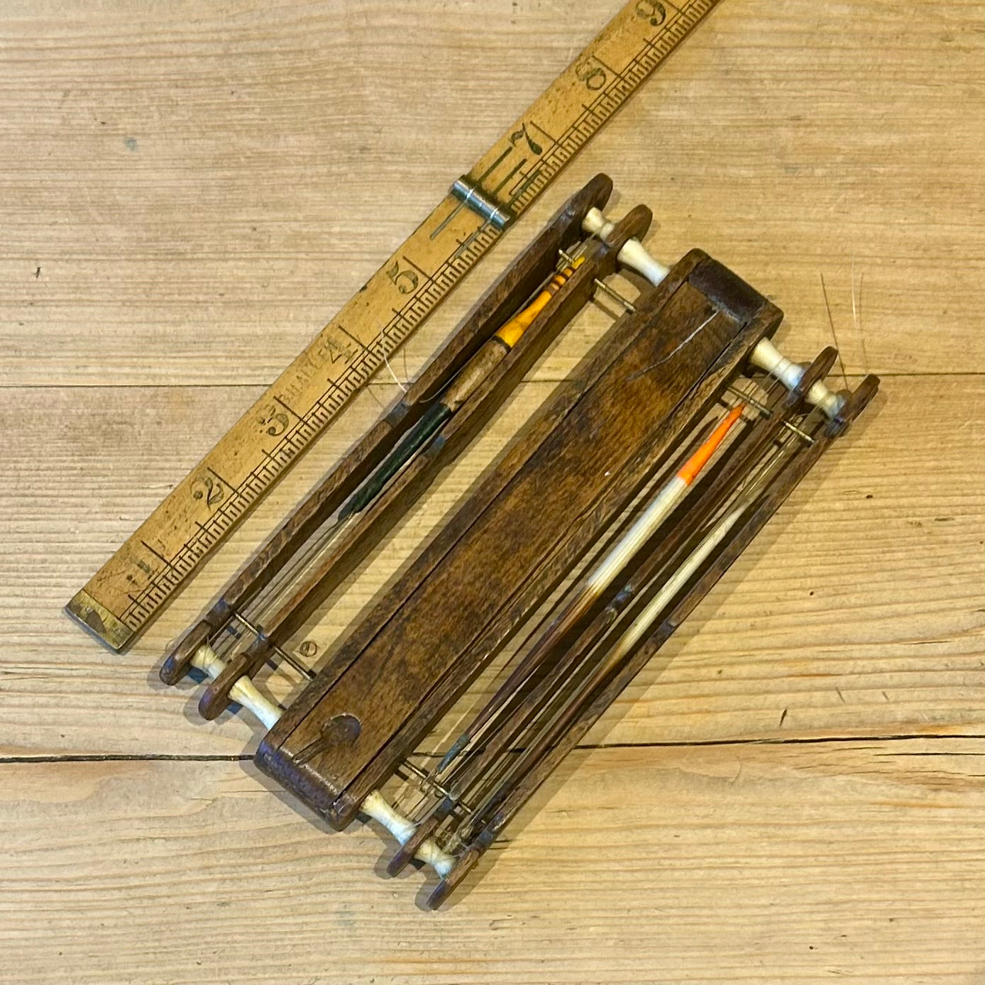 Victorian Hardwood and Bone Fishing Float Winder