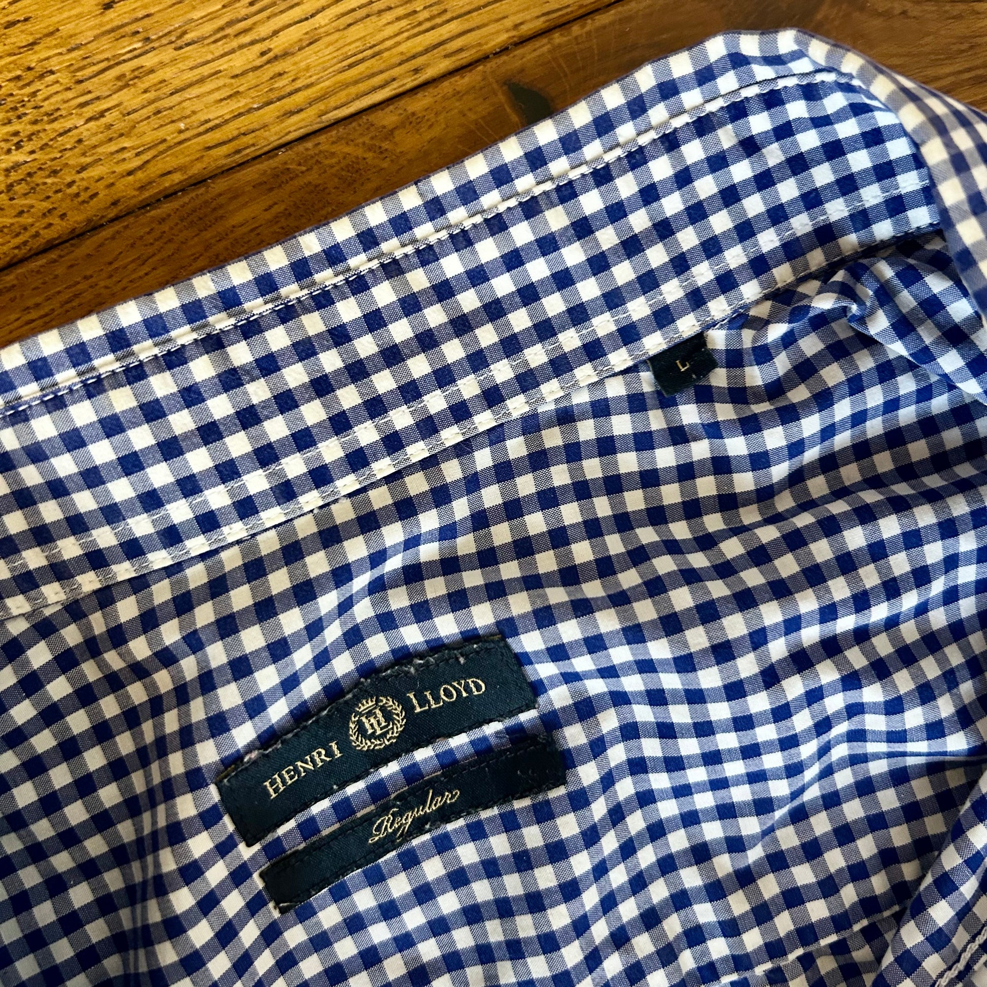 Preloved Henri Lloyd Gingham Check Shirt – Size L (Fits Like M)
