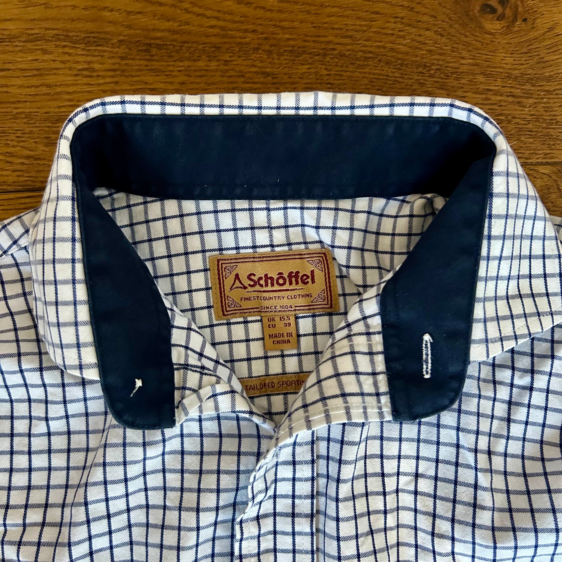 Preloved Schoffel Tattersall Shirt - Men’s 15.5inch Neck