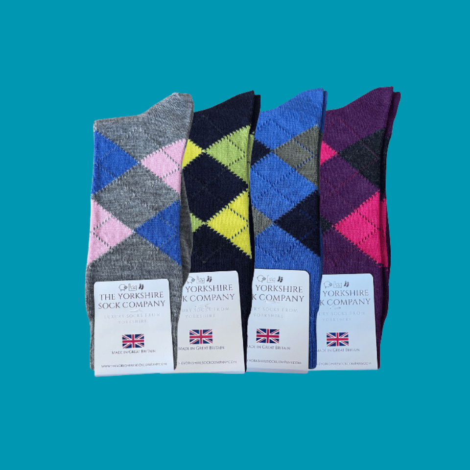 Ripley Argyle Merino Socks - 4 Pair Bundle 2