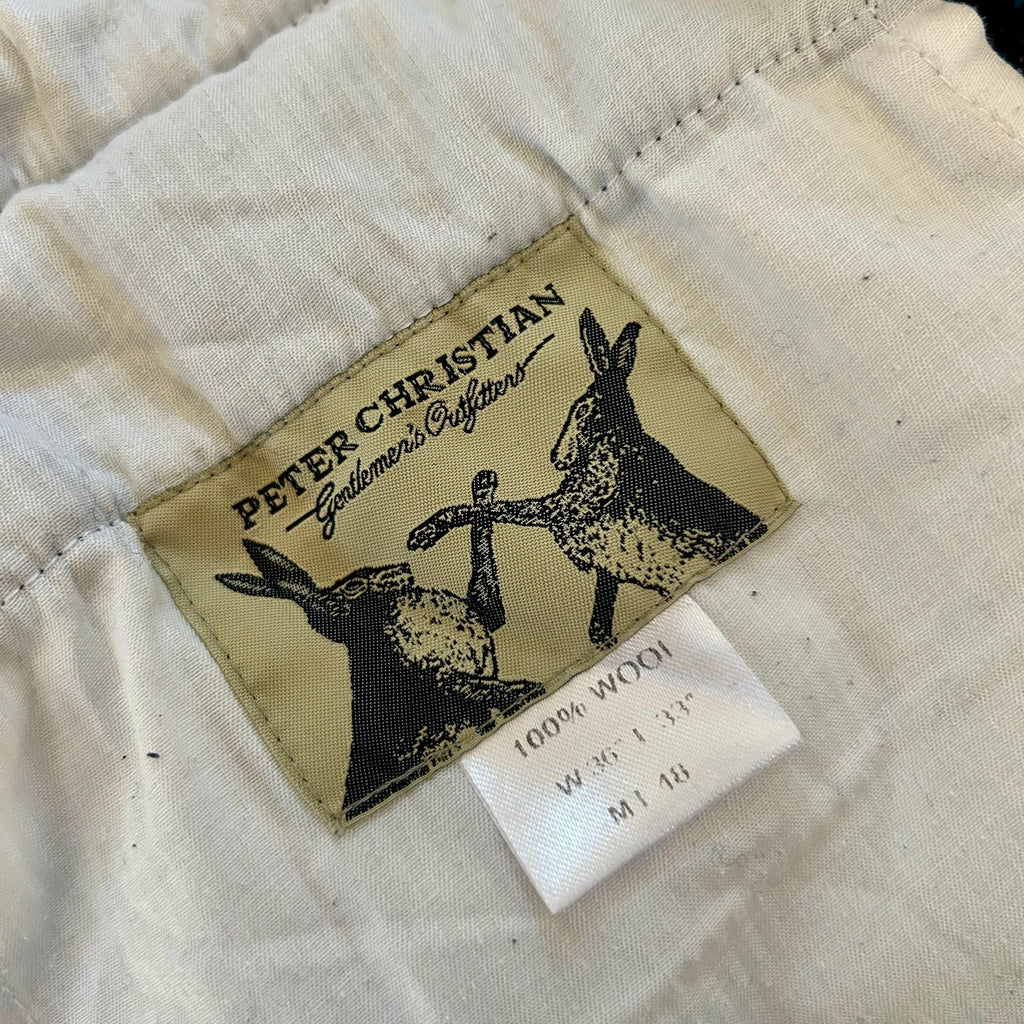 Preloved Peter Christian Donegal Tweed Trousers – Size W36 L33 Slim Stretch Fit