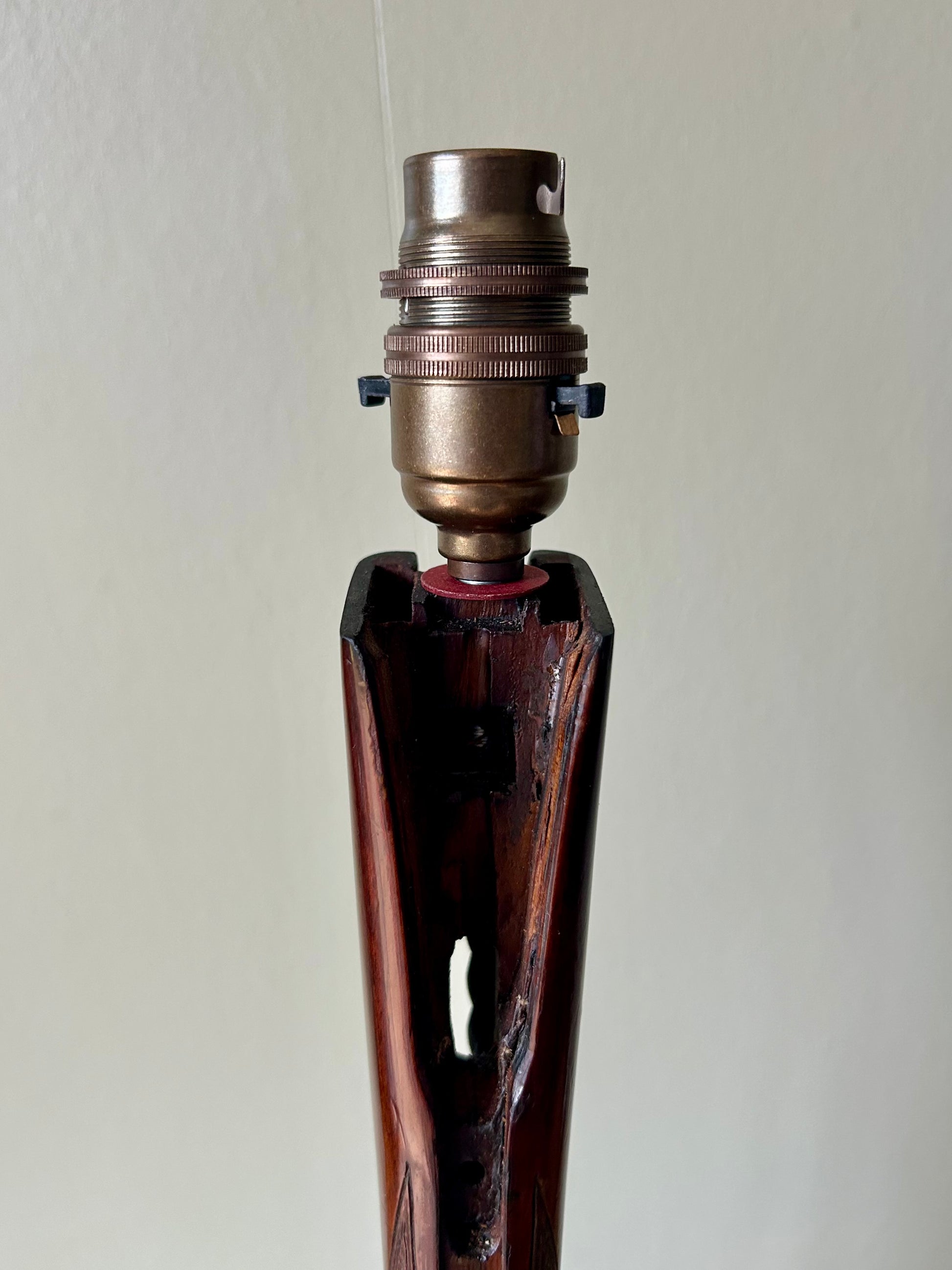One-of-a-Kind Shotgun Stock Table Lamp – Italian Marble Base