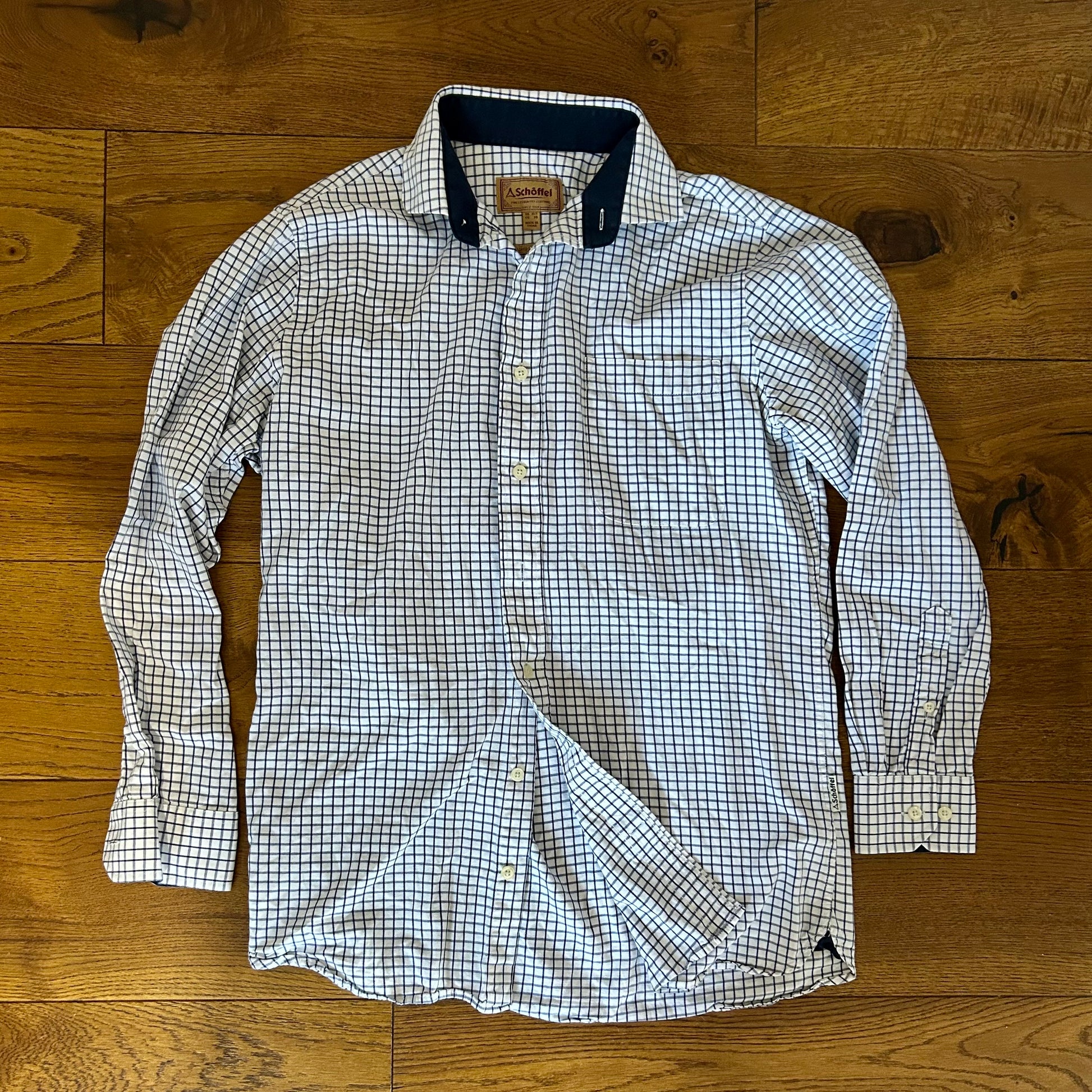 Preloved Schoffel Tattersall Shirt - Men’s 15.5inch Neck