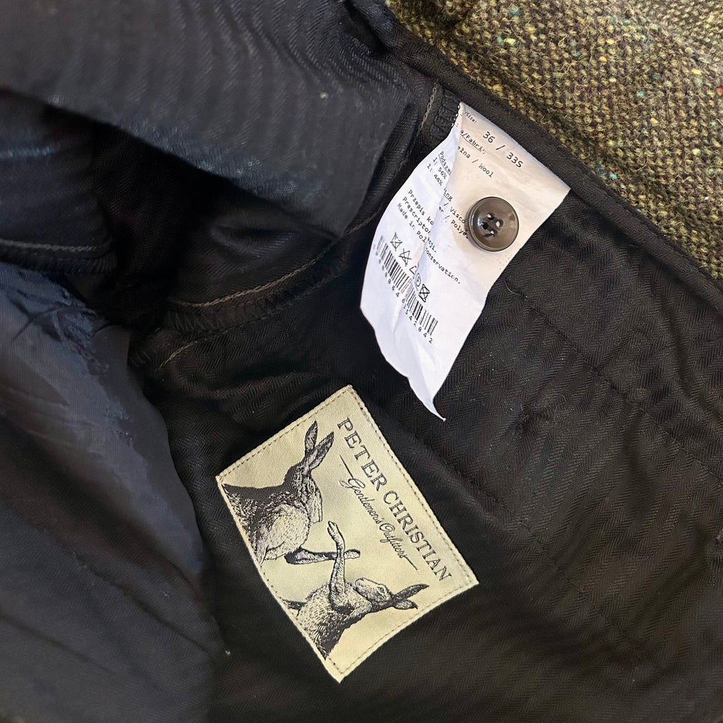 Preloved Peter Christian Donegal Tweed Trousers – Size W36 L33 Regular Fit