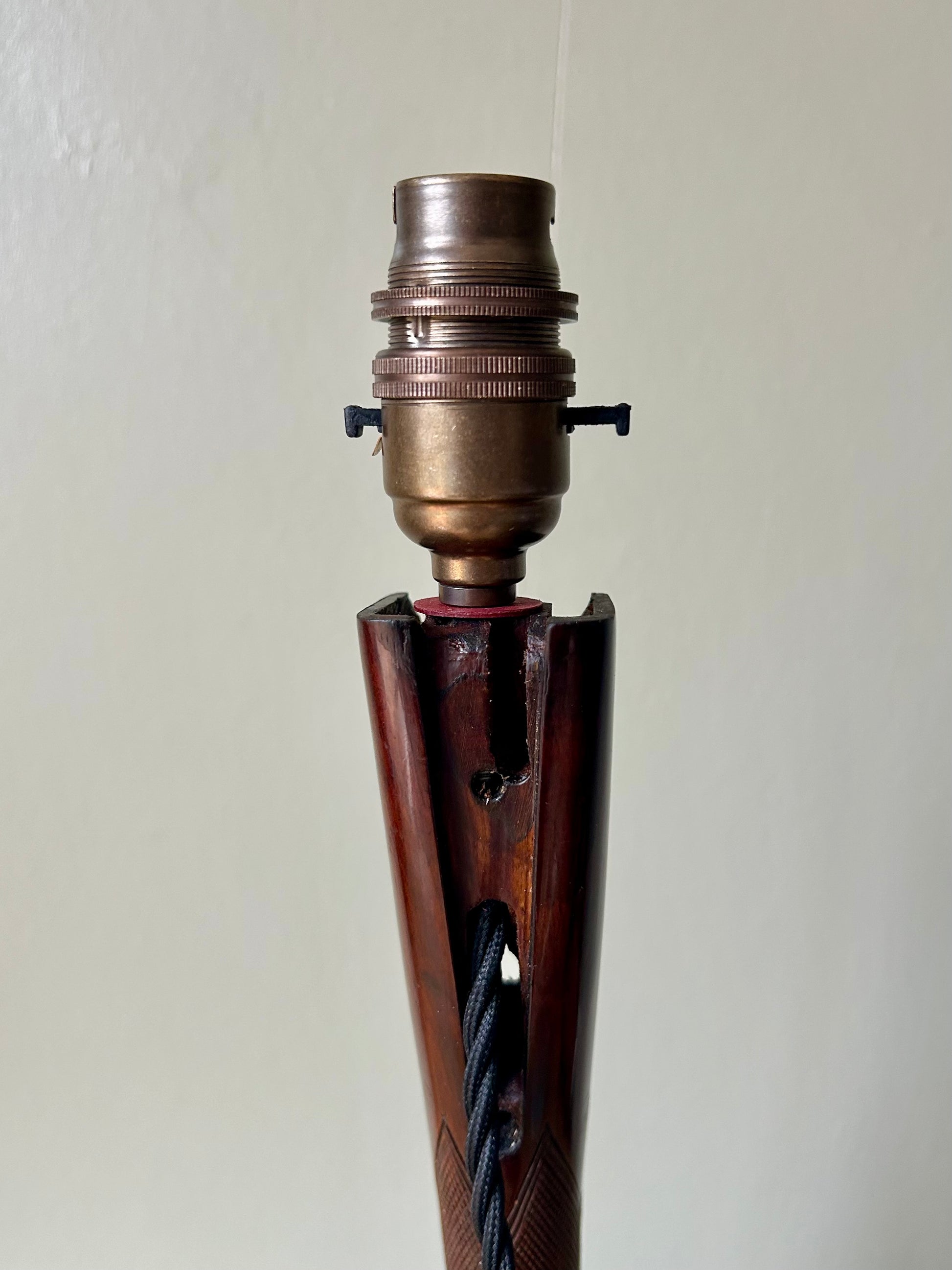 One-of-a-Kind Shotgun Stock Table Lamp – Italian Marble Base