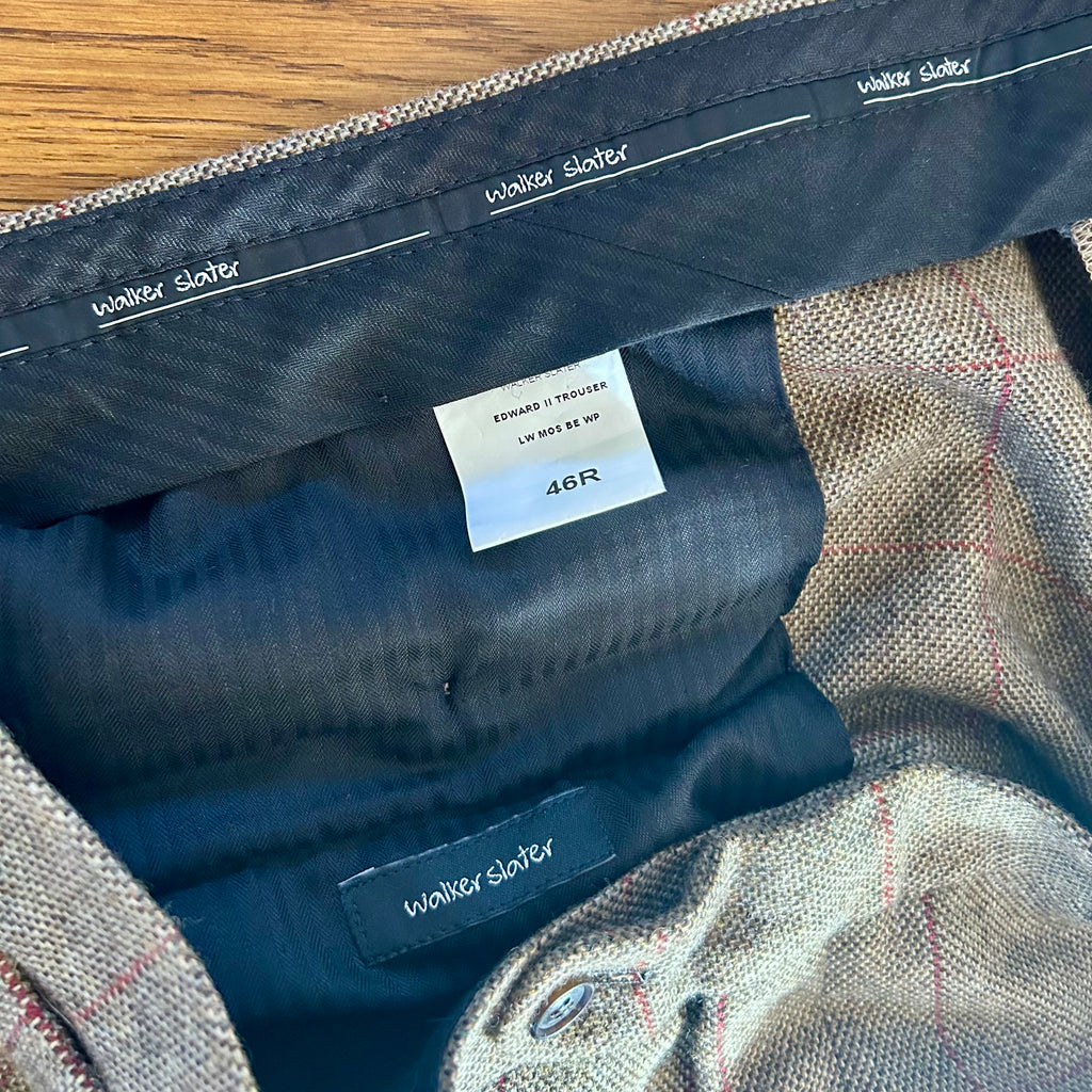 Preloved Walker Slater Windowpane Tweed Trousers – Size 46R