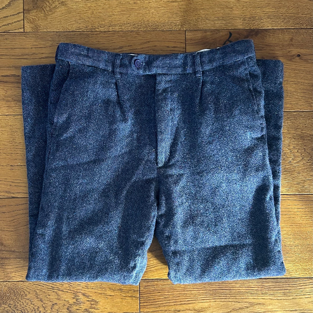 Preloved Peter Christian Donegal Tweed Trousers – Size W36 L33 Slim Stretch Fit