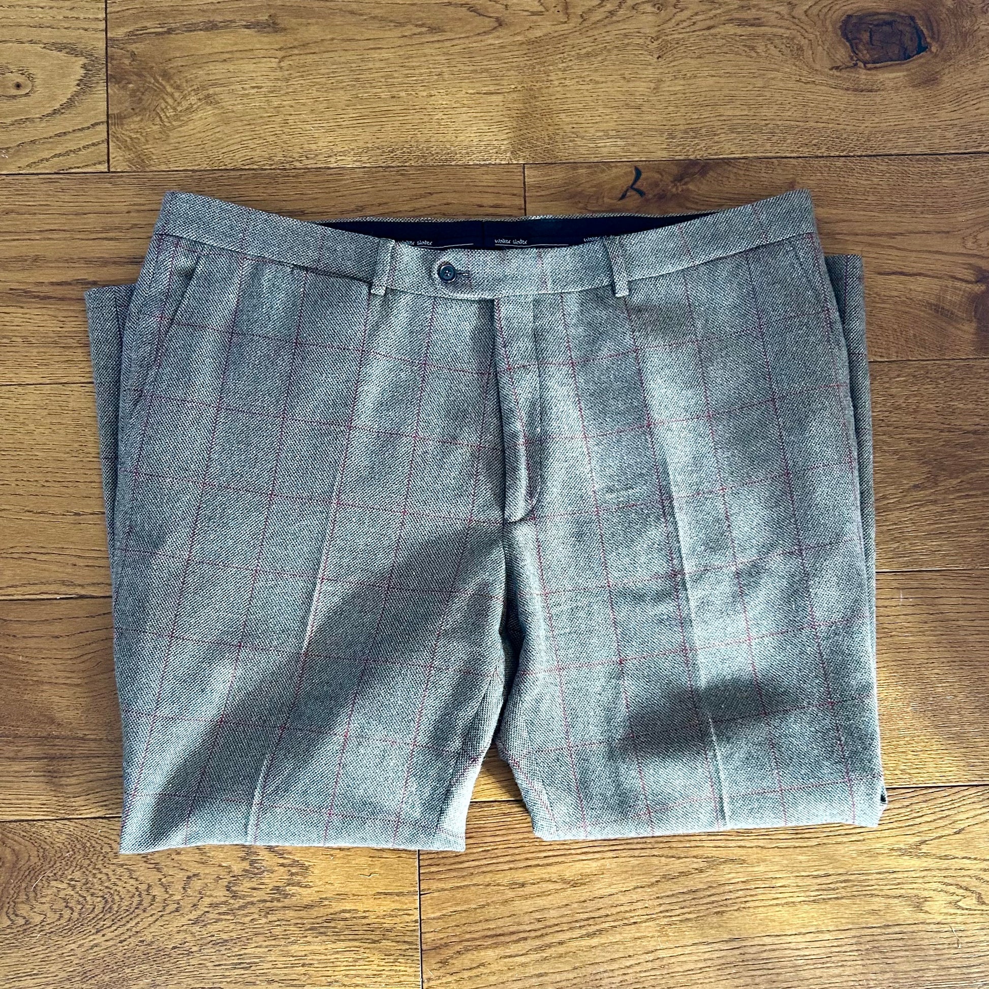 Preloved Walker Slater Windowpane Tweed Trousers – Size 46R