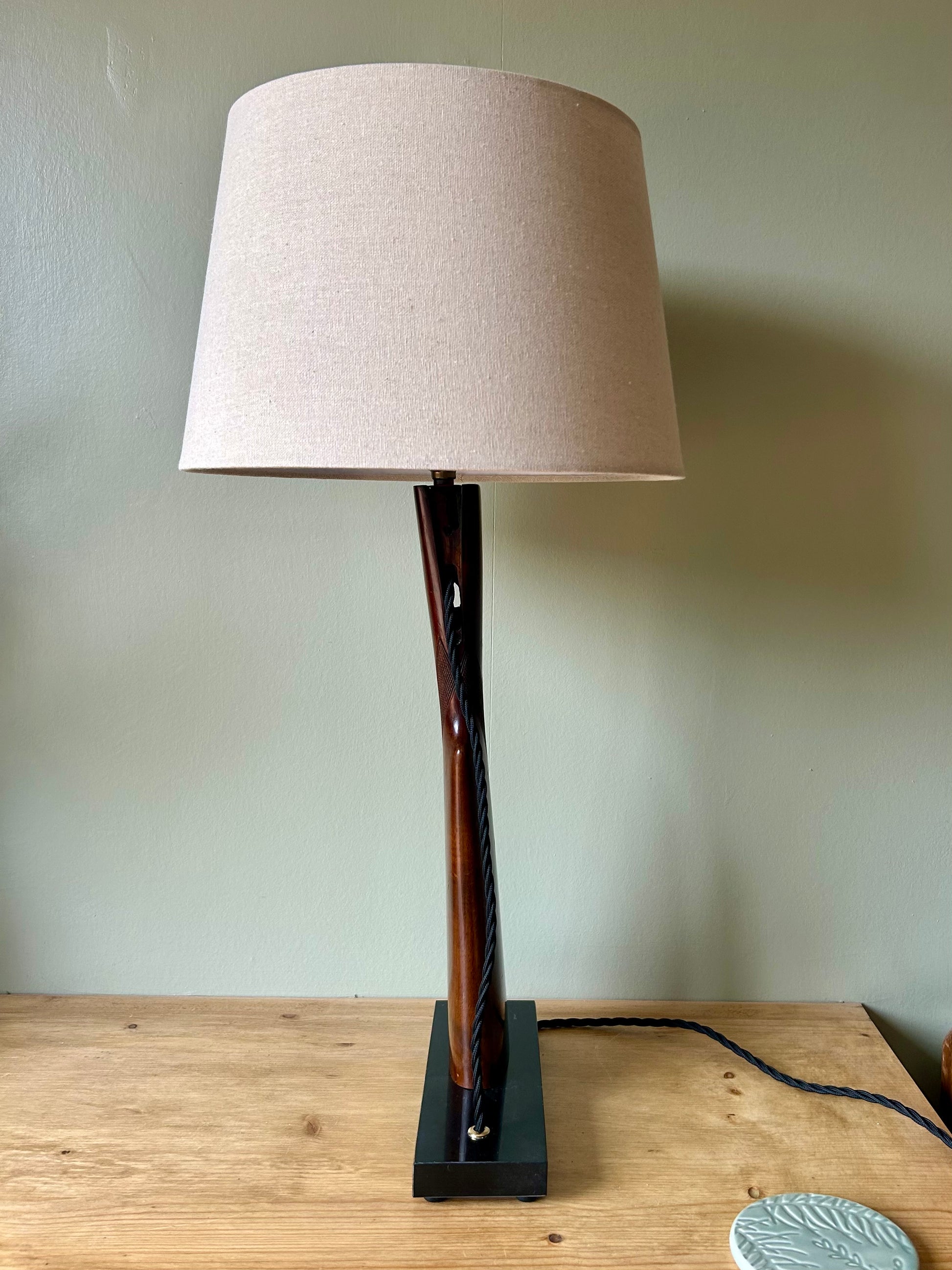 One-of-a-Kind Shotgun Stock Table Lamp – Italian Marble Base