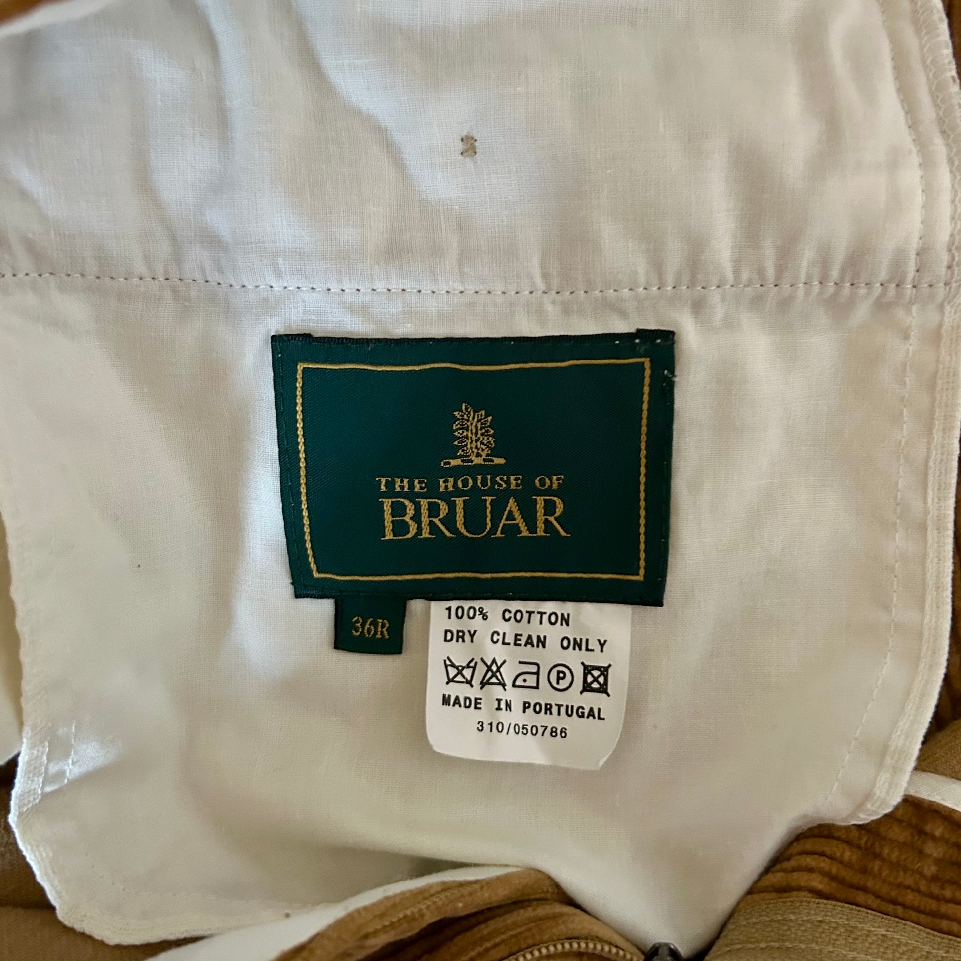 Preloved House of Bruar Beige Camel Jumbo Corduroy Trousers – Size 36 Regular