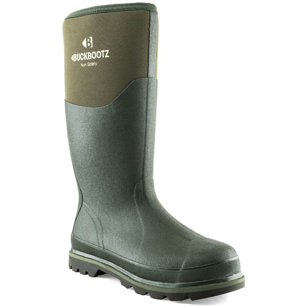 Buckler Buckbootz green non-safety waterproof wellington boot size 5-13