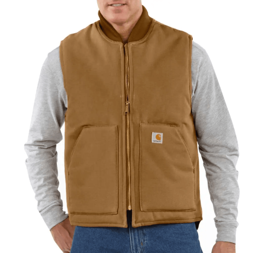 Carhartt Relaxed Fit Firm Duck Insulated Rib Collar Vest Gilet