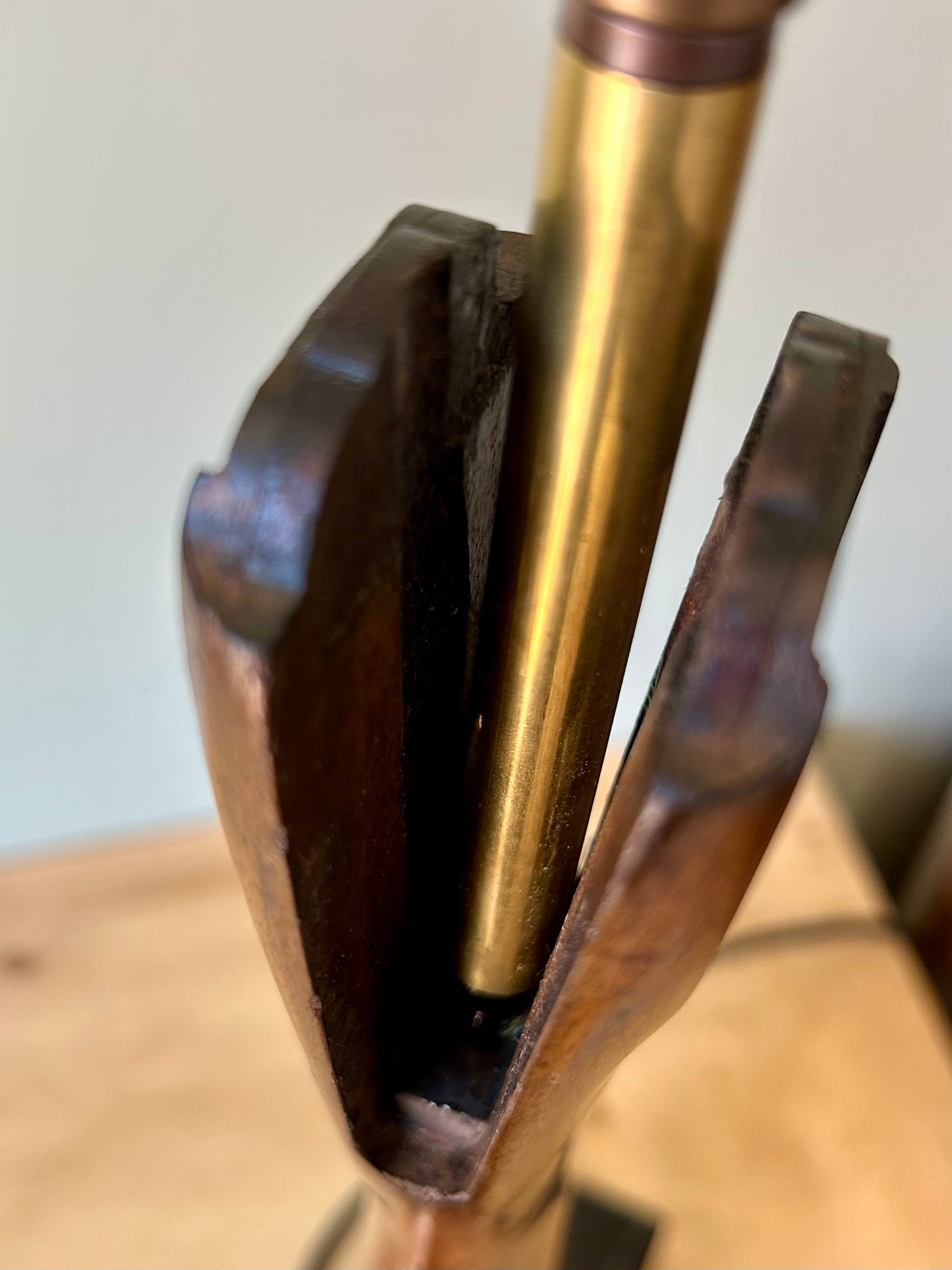 One-of-a-Kind Shotgun Stock Table Lamp – Italian Marble Base