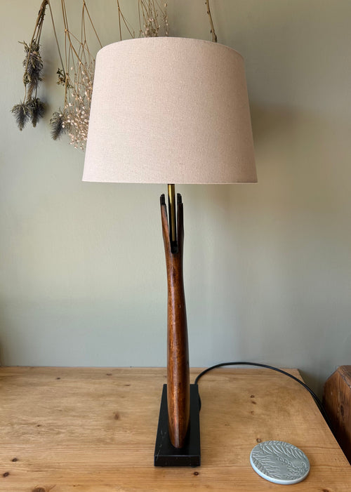 One-of-a-Kind Shotgun Stock Table Lamp – Italian Marble Base