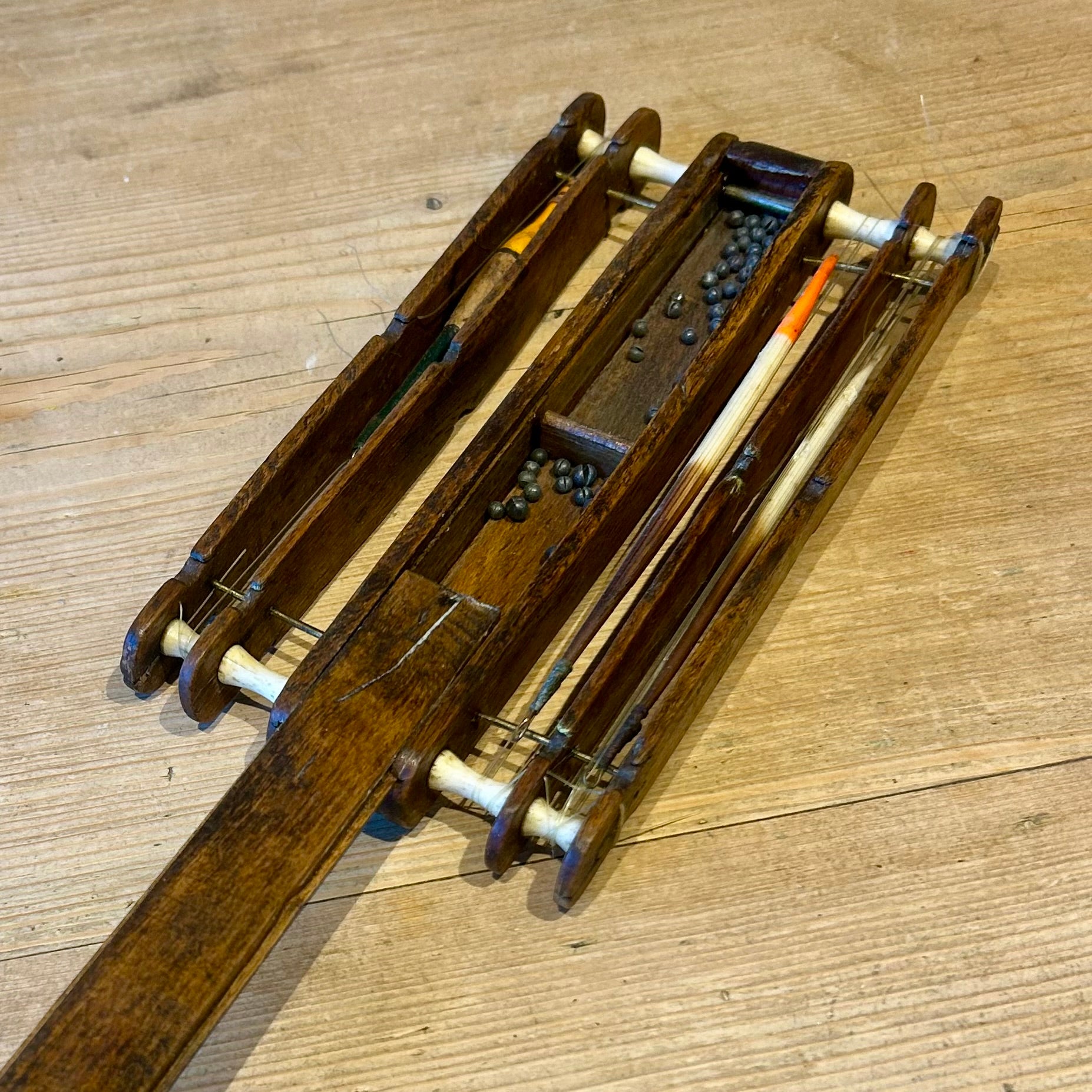 Victorian Hardwood and Bone Fishing Float Winder
