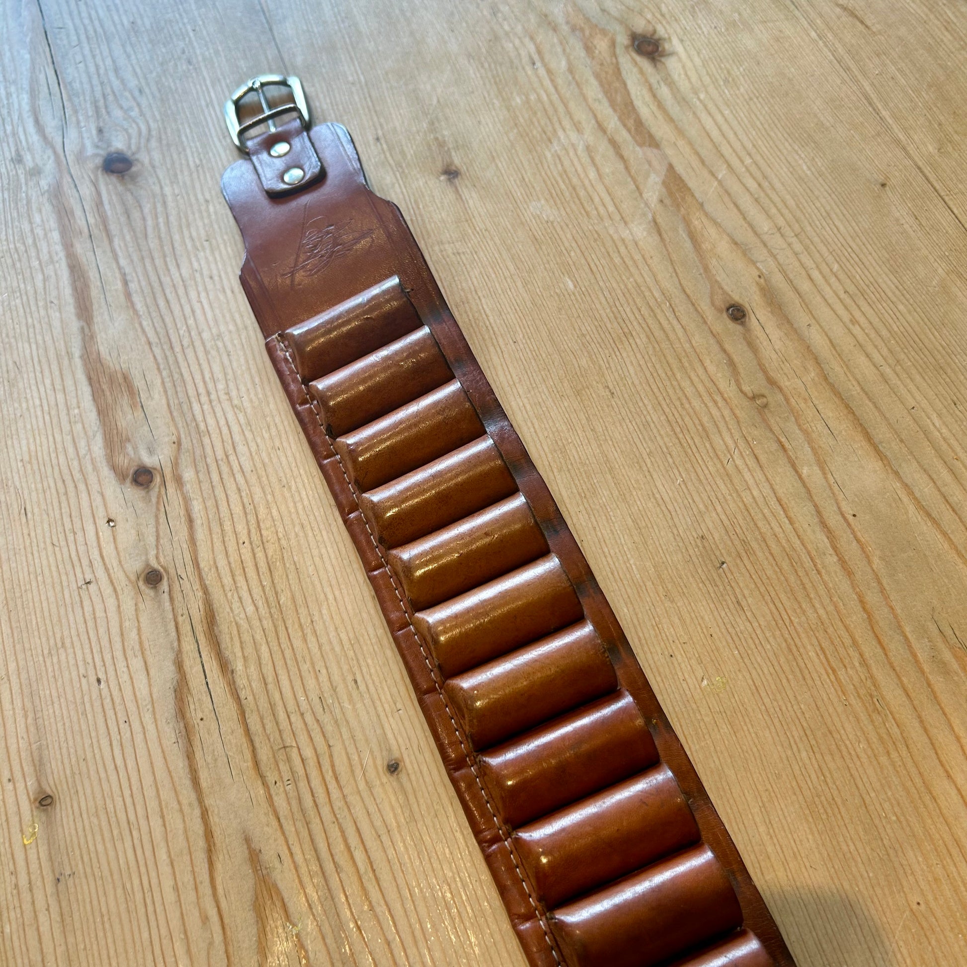 Preloved Leather Cartridge Belt (33”–40.5”) 12 Gauge