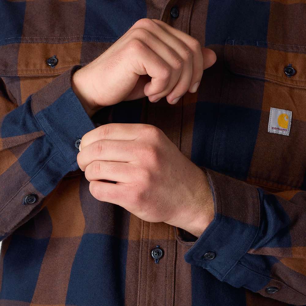 Carhartt Loose Fit Heavyweight Flannel Long-Sleeve Plaid Shirt