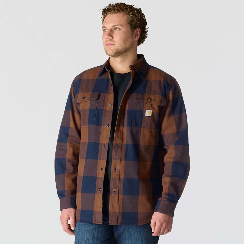 Carhartt Loose Fit Heavyweight Flannel Long-Sleeve Plaid Shirt
