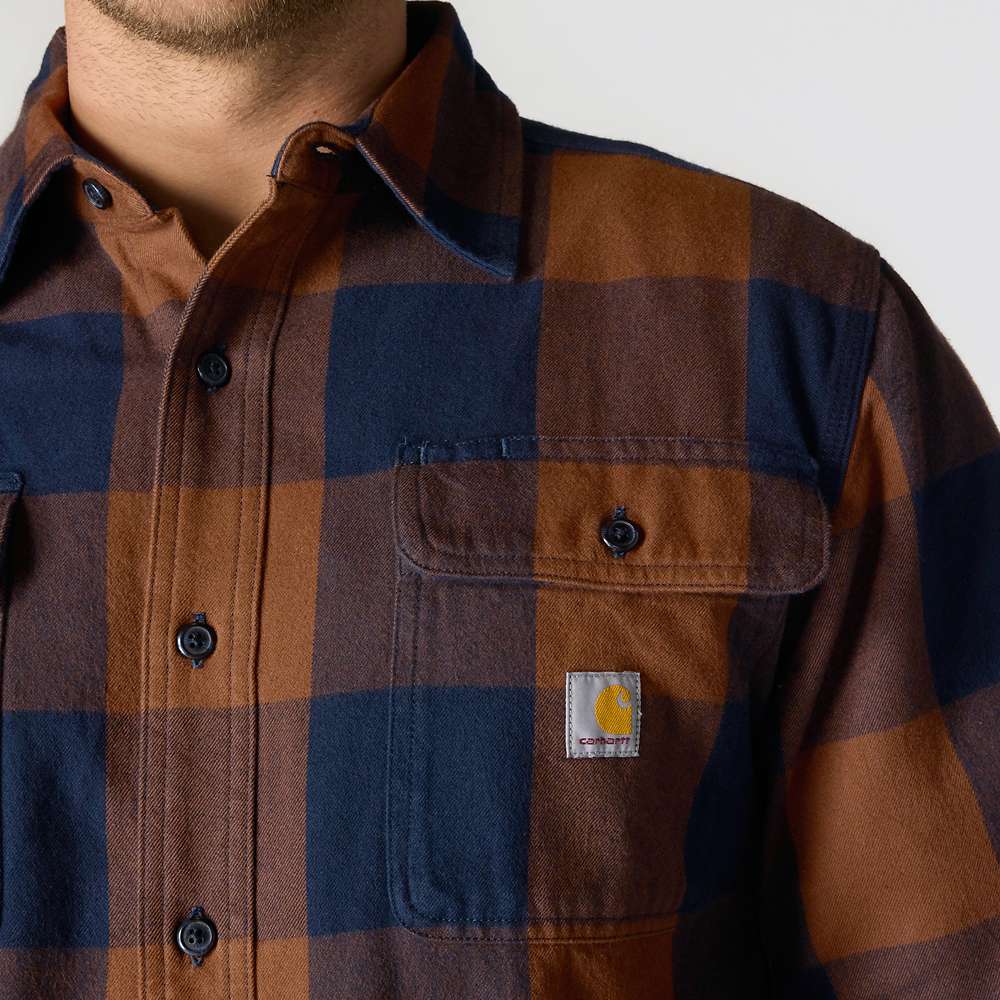 Carhartt Loose Fit Heavyweight Flannel Long-Sleeve Plaid Shirt