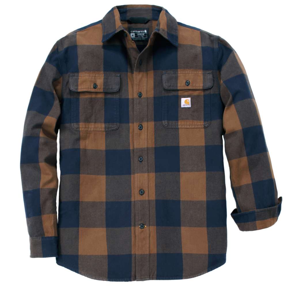 Carhartt Loose Fit Heavyweight Flannel Long-Sleeve Plaid Shirt