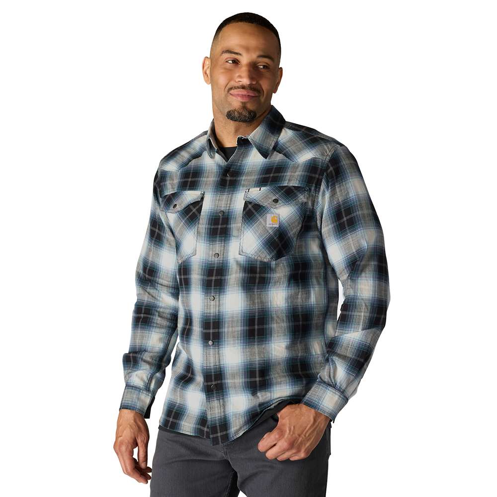 Carhartt Montana Rugged Flex Long Sleeve  Snap Front Plaid Shrt