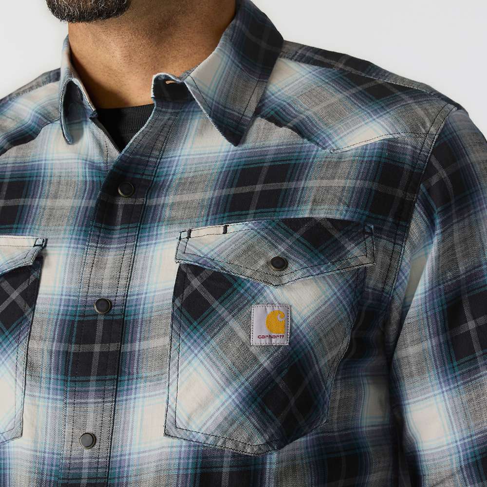 Carhartt Montana Rugged Flex Long Sleeve  Snap Front Plaid Shrt