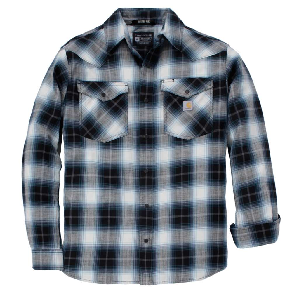 Carhartt Montana Rugged Flex Long Sleeve  Snap Front Plaid Shrt