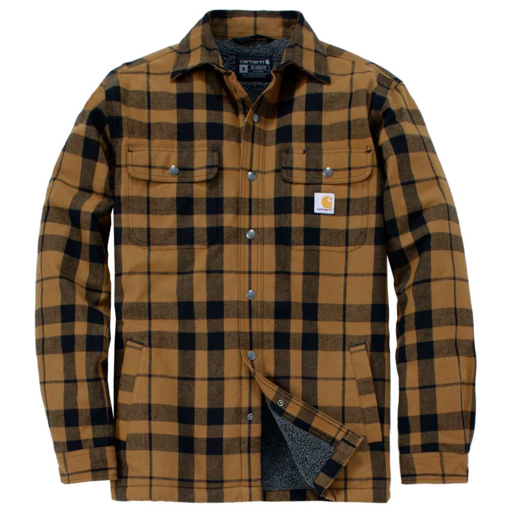 Carhartt Relaxed Fit Flannel Sherpa-Lined Shirt Jac