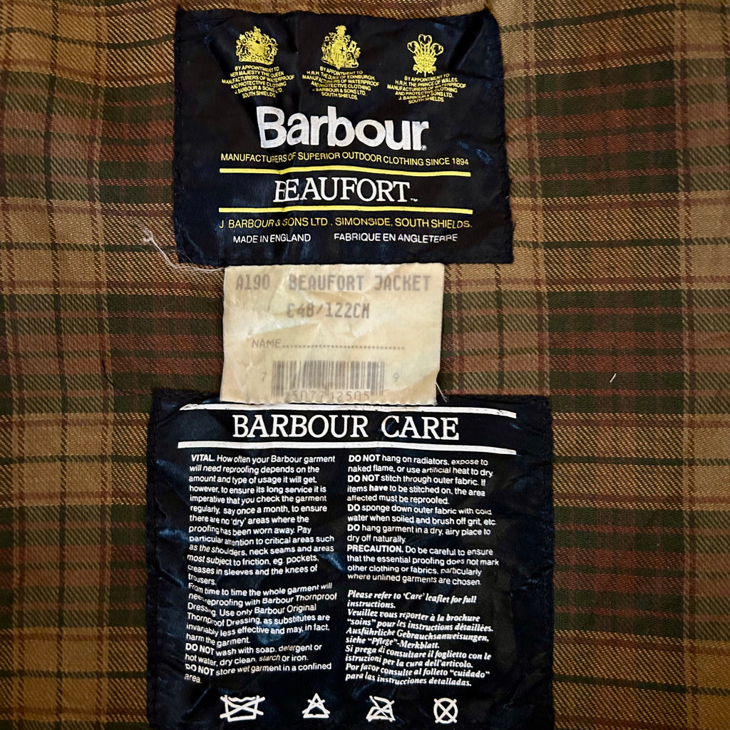 Preloved Barbour Beaufort Waxed Jacket - Men’s 48inch Chest