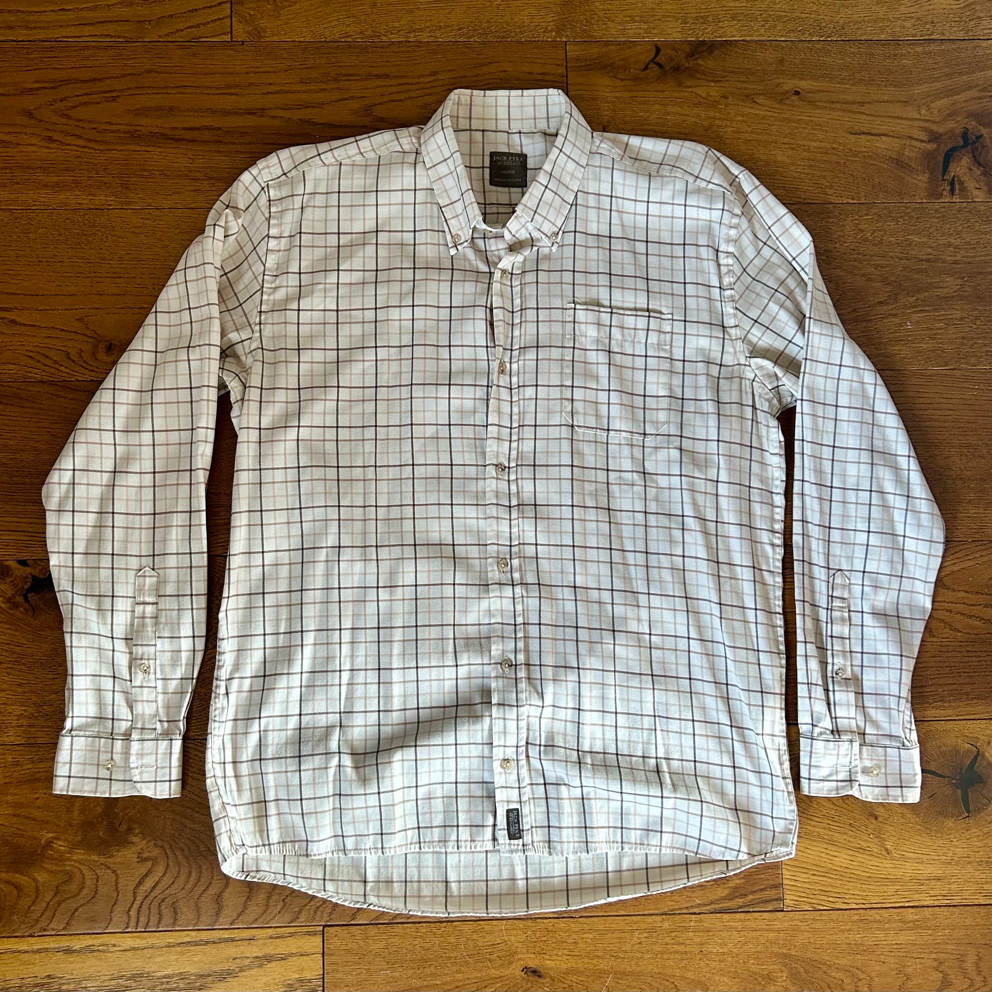Preloved Jack Pyke Countryman Shirt – XXL – Beige Tattersall Check
