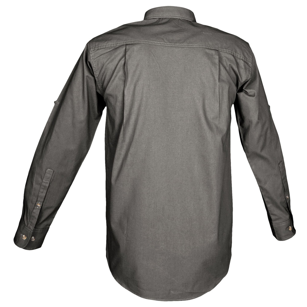 TAG Safari Trail Shirt for Men with Embroidered Buffalo Logo - Long Sleeve