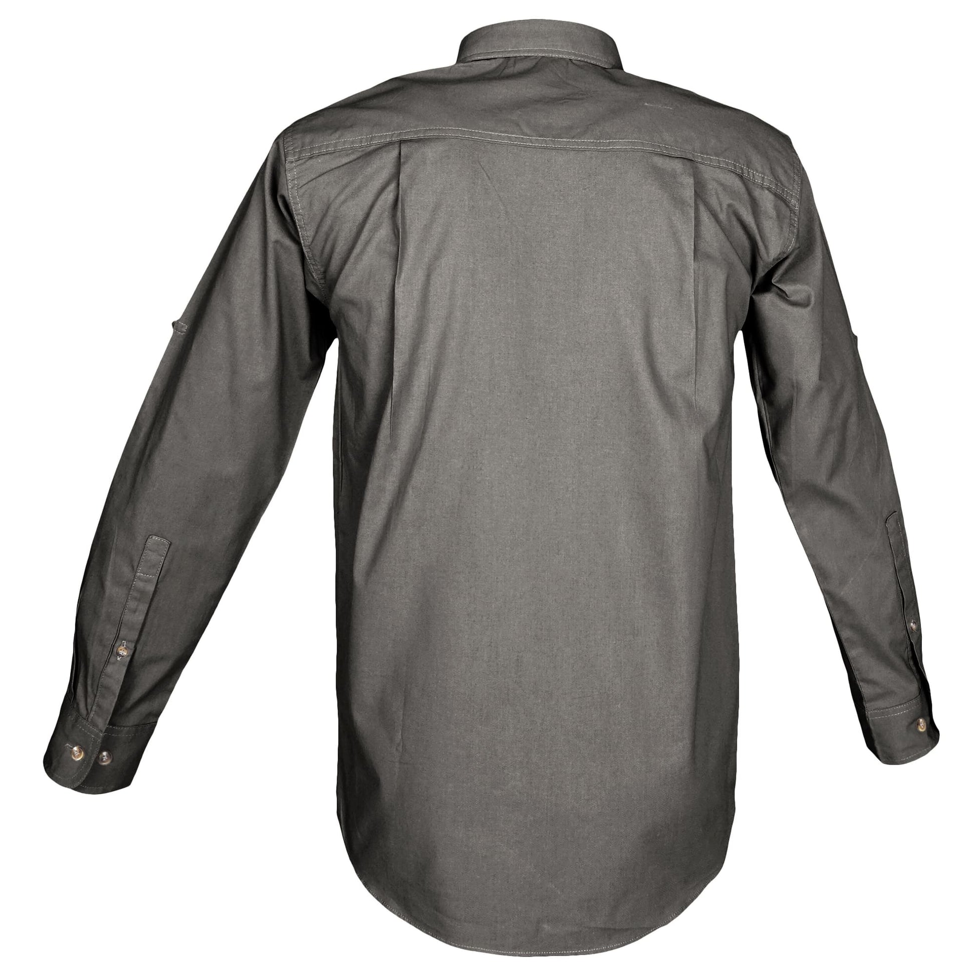 TAG Safari Trail Shirt for Men with Embroidered Buffalo Logo - Long Sleeve