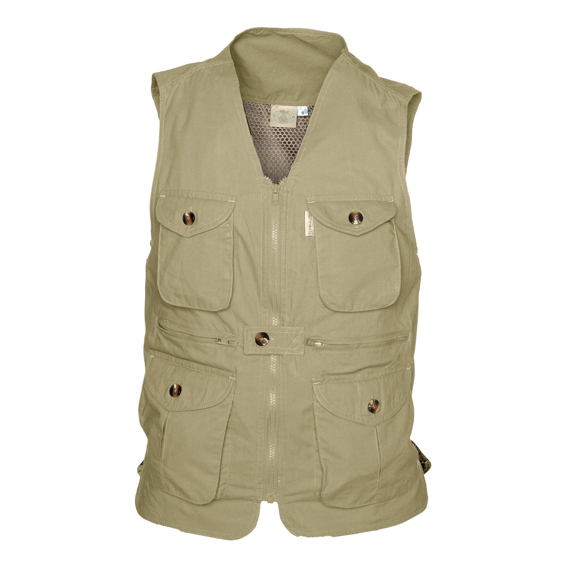 TAG Safari Vent Back Livingstone Vest for Men - Khaki