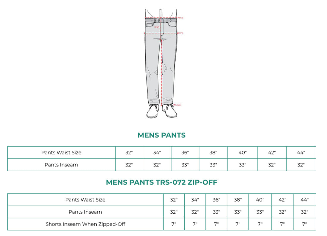 TAG Safari Zambezi Convertible Zip off Safari Pants for Men